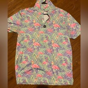 Bad Birdie Flamingos Polo